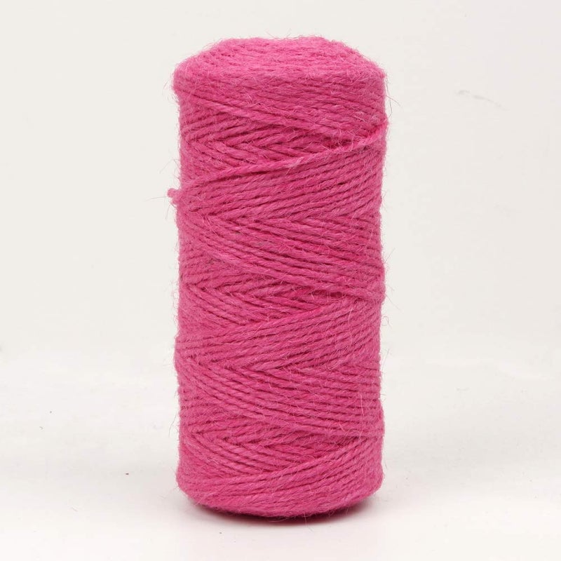 Micomon 300 Feet Natural Jute Twine for Arts, Crafts, Gardening & Packing (Hot Pink) - Image 1